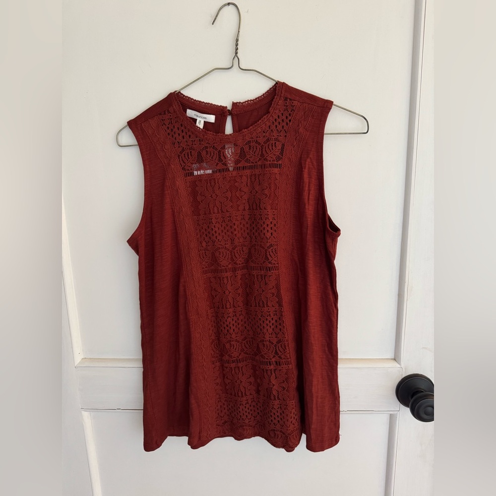 Maurice's Women's Sleeveless Lace Top - Rust NWT